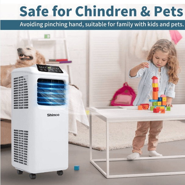 Are portable air conditioners safe to use around children and pets?