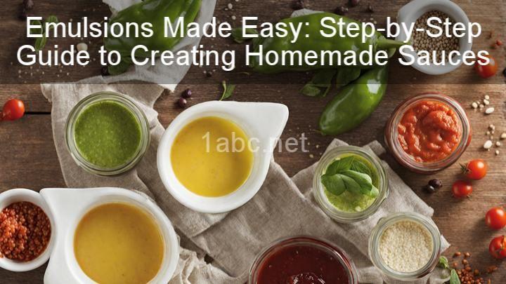 Emulsions Made Easy: Step-by-Step Guide to Creating Homemade Sauces