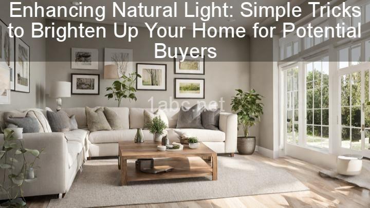 Enhancing Natural Light: Simple Tricks to Brighten Up Your Home for Potential Buyers