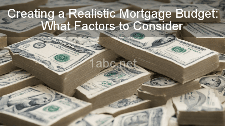 Creating a Realistic Mortgage Budget: What Factors to Consider